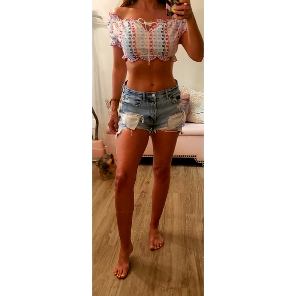 SOLD Red Carter Maya Crop Top - Picture 4 of 7